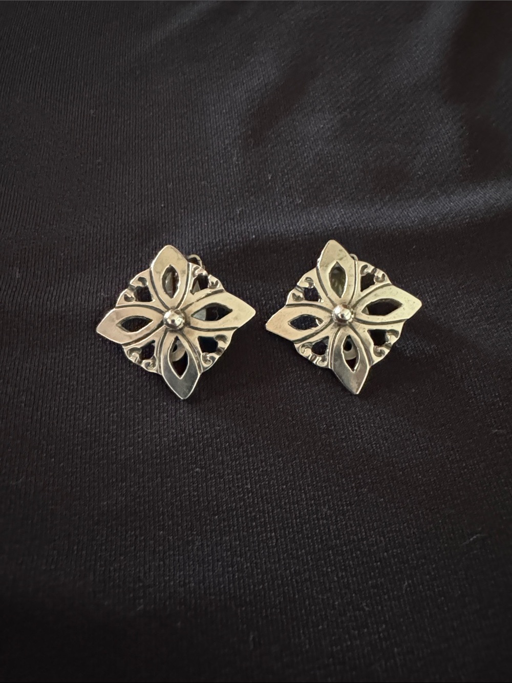 Hand made Sterling Silver Clip-on Earrings from Mexico